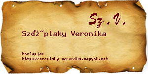 Széplaky Veronika névjegykártya